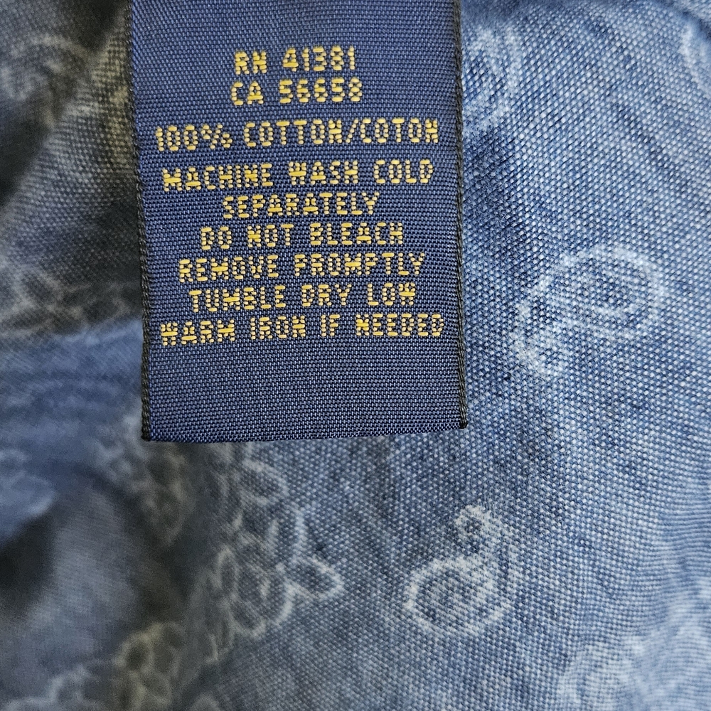 Ralph Lauren Blue Bandana Print Denim Shorts - Picture 5 of 5